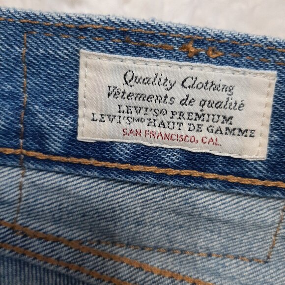 Levi's Fresh Leaves Justin Timberlake Man's Blue Slim Taper Fly Buttons Jeans 31 - Picture 10 of 13